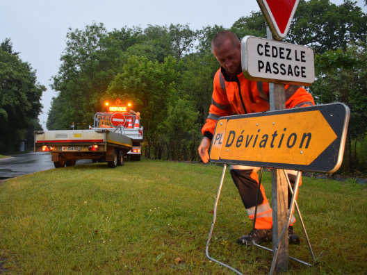 panneau de chantier Type KD22 - Déviation