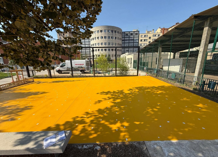 Un terrain réaménagé au parc Barros à Villeurbanne