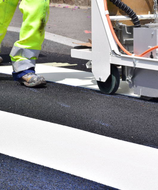 Machine de marquage au sol des passages piétons