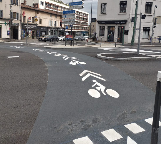 Marquage et aménagement des pistes cyclables