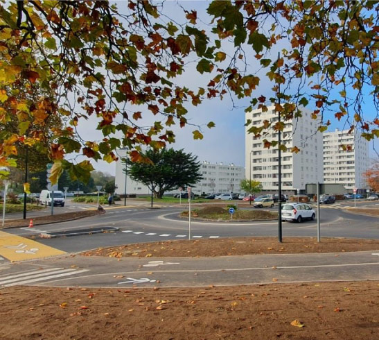 Marquage et aménagement des pistes cyclables en ville