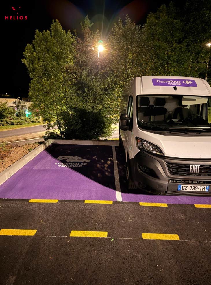 Rénovation complète du parking du Carrefour Market de Tence