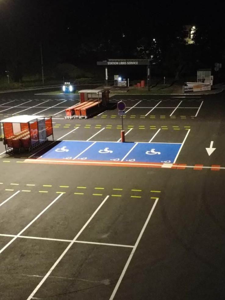 Rénovation complète du parking du Carrefour Market de Tence