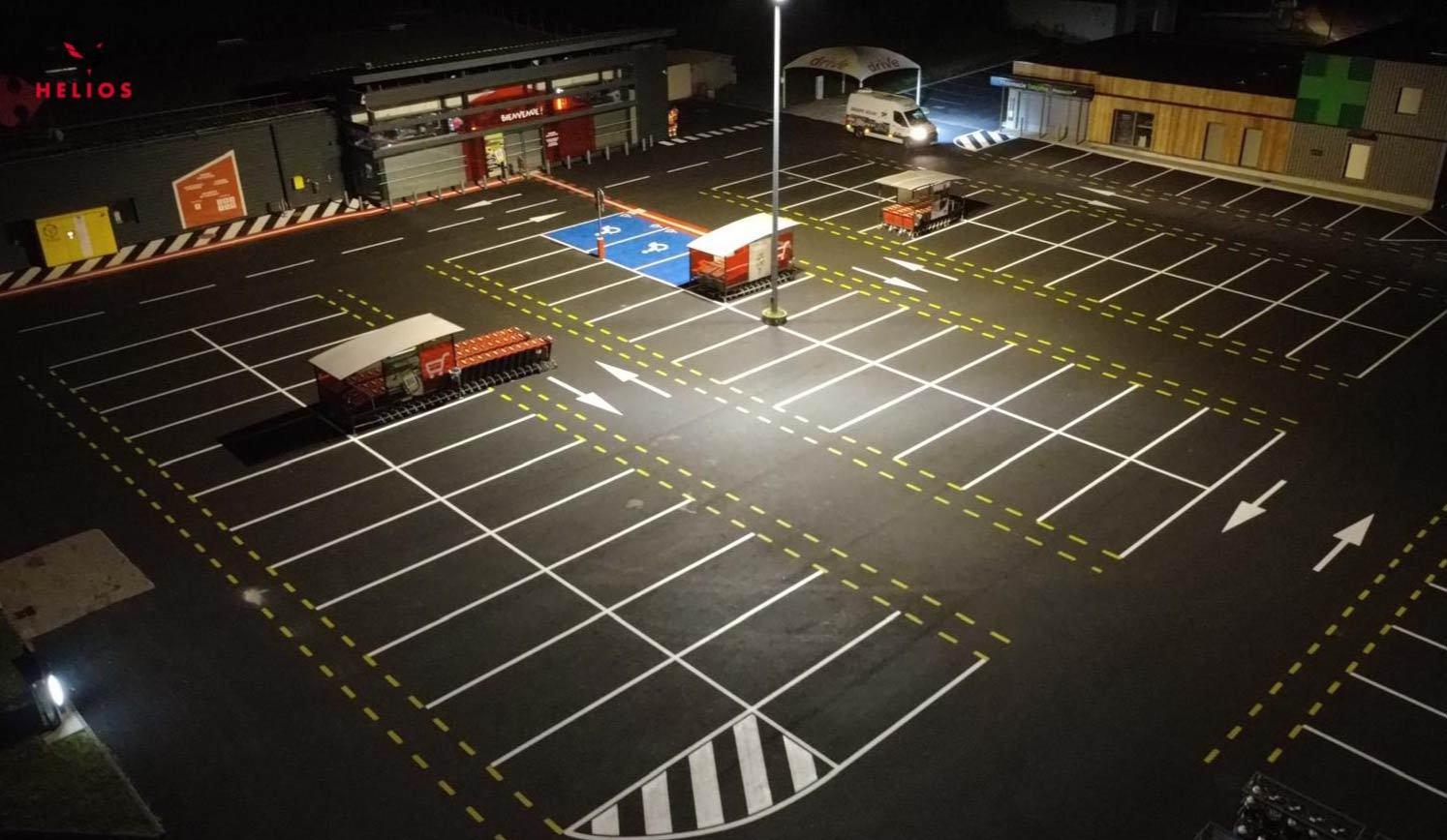 Rénovation complète du parking du Carrefour Market de Tence