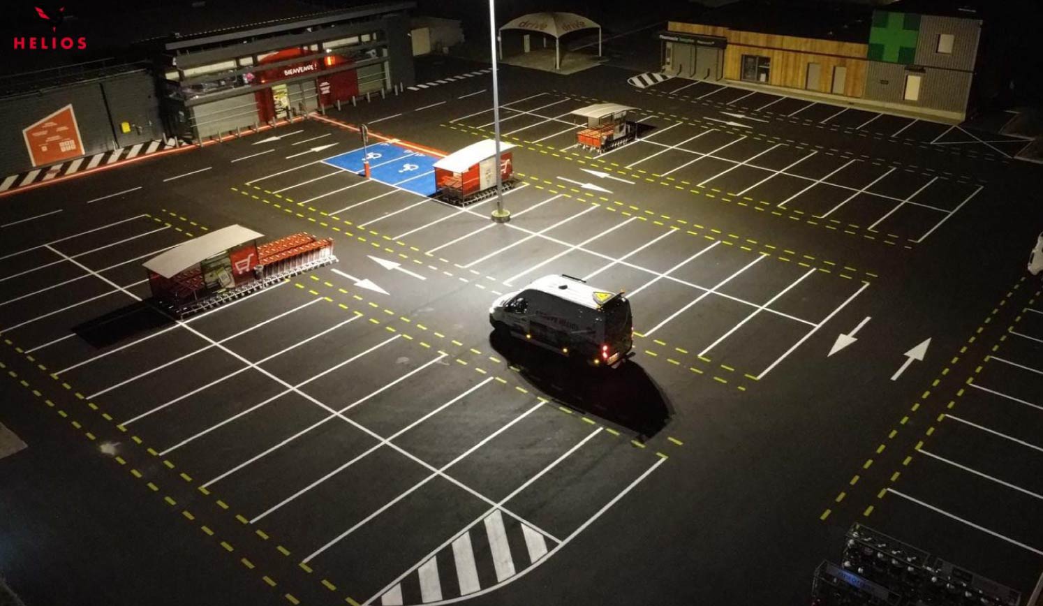 Rénovation complète du parking du Carrefour Market de Tence